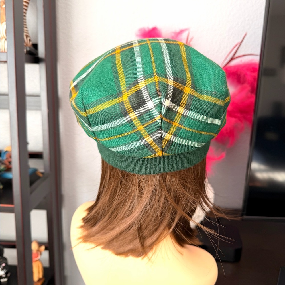 House of Edgar Scottish Green Plaid Cap - Picture 5 of 8